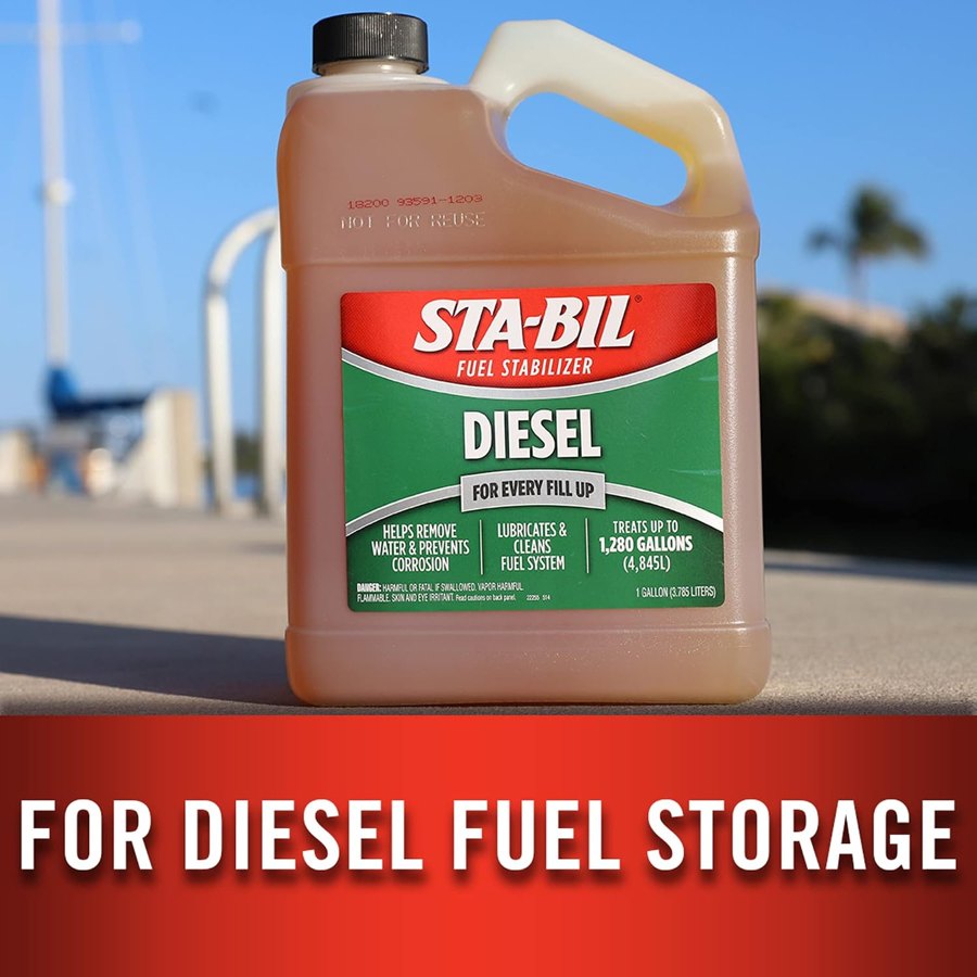 STA-BIL (22255 Diesel Fuel Stabilizer and Performance Improver - Keeps Diesel Fuel Fresh for Up to 12 Months - Lubricates and Cleans The Fuel System - Treats 1,280 Gallons, 1 Gallon, 128 Fl. oz. — view 4
