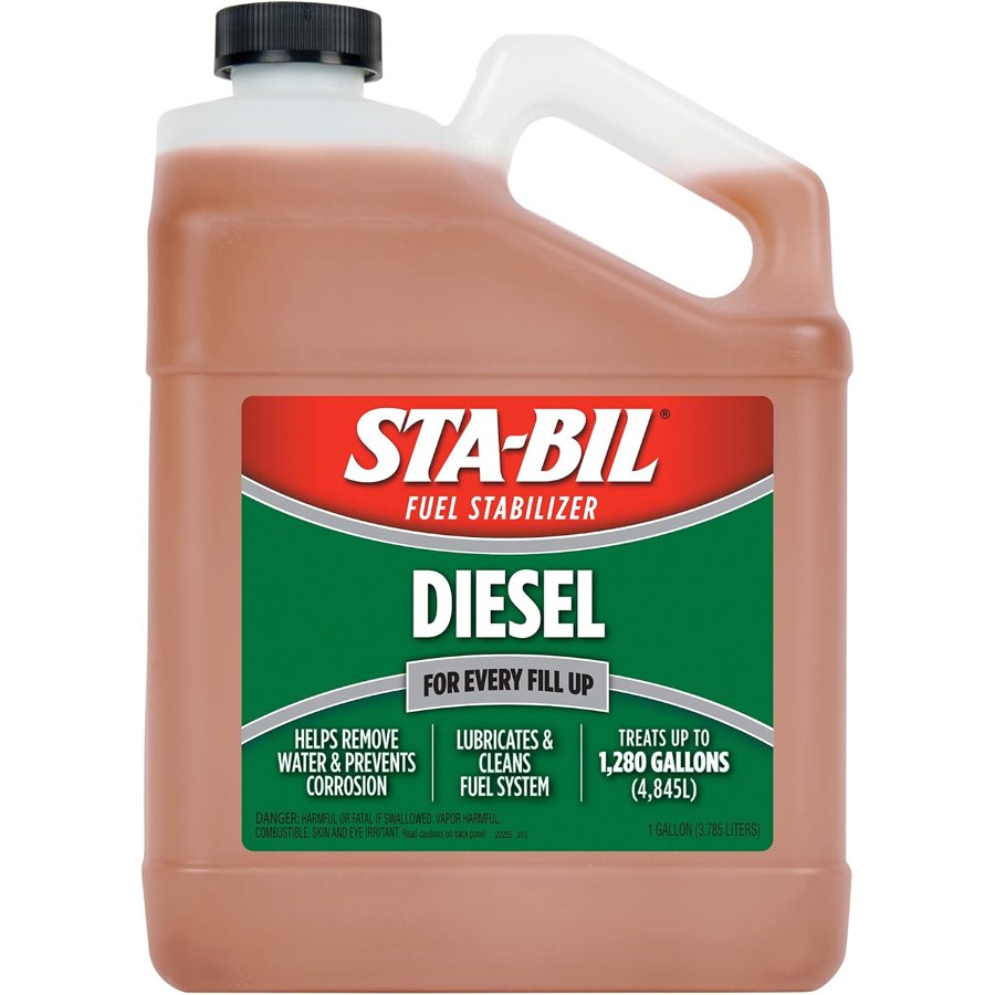 STA-BIL (22255 Diesel Fuel Stabilizer and Performance Improver - Keeps Diesel Fuel Fresh for Up to 12 Months - Lubricates and Cleans The Fuel System - Treats 1,280 Gallons, 1 Gallon, 128 Fl. oz.