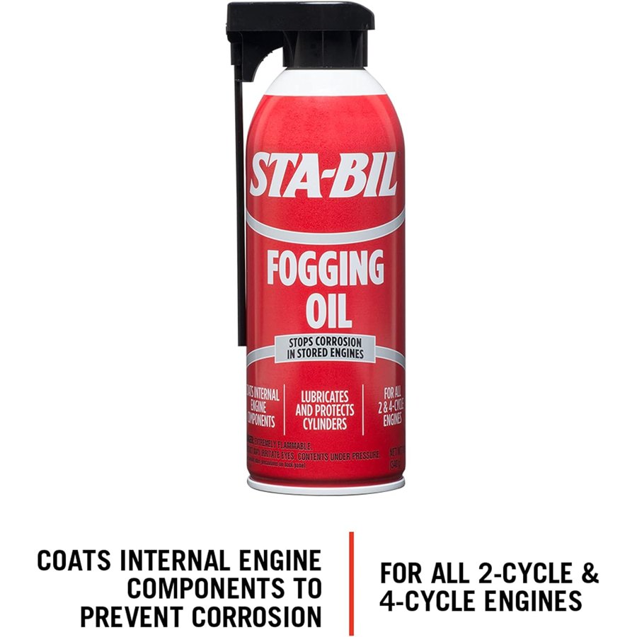 STA-BIL (22001 Fogging Oil - Stops Corrosion in Stored Engines - Lubricates and Protects Cylinders - Coats Internal Engine Components - for All 2 and 4 Cycle Engines, 12 oz. — view 2