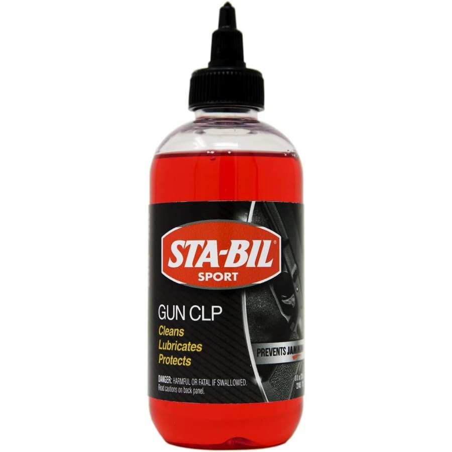 STA-BIL Gun CLP - Cleans, Lubricates, Prevents Jamming, Superior Lubrication With Anti-Wear Additive, Displaces Water, Protects Against Rust and Corrosion, 8oz (22405) Packaging May Vary, Red