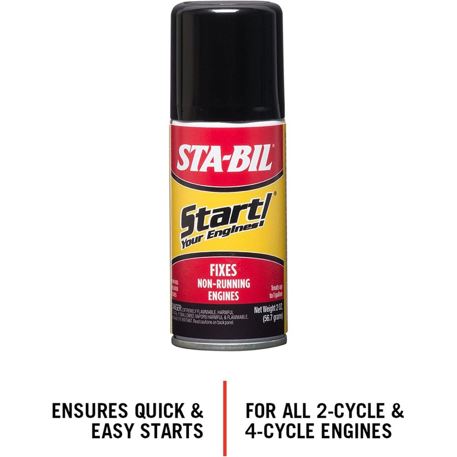 STA-BIL Start Your Engines! - Fixes Non-Running Engines - A Jump Start in A Can - Revitalizes Fuel System - Safe for 2 and 4-Cycle Engines - Ensures Quick, Easy Starts, 2 fl. oz. (21214) — view 2